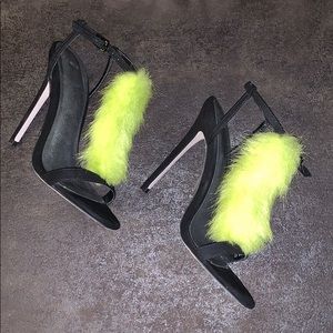 Faux Fur Heels